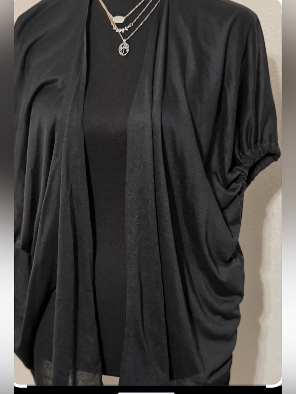 Jenni by Jennifer Moore open-front draped cocoon cardigan. NWT